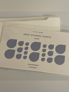 Cloth & Paper Dew Drop Stickers Sample in “Denim”